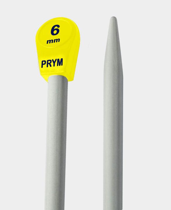 Produktbild Prym Stricknadeln 6.00 mm, Alu, 2 Stück, Grau