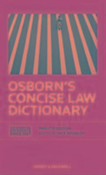 Produktbild Osborn's Concise Law Dictionary (Englisch, 2013)
