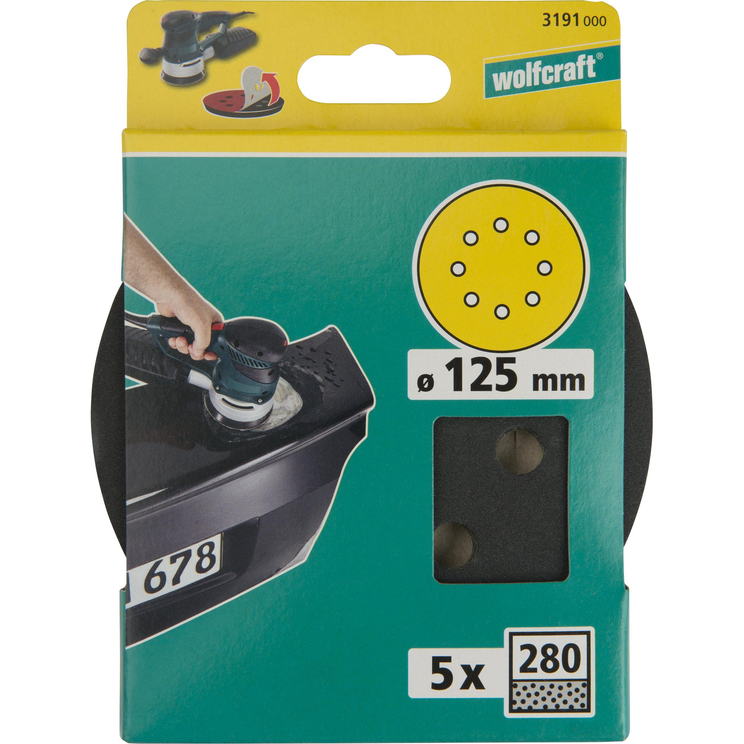 Thumbnail - wolfcraft, Schleifmittel, Exzenterschleifpapier mit Klet (280)