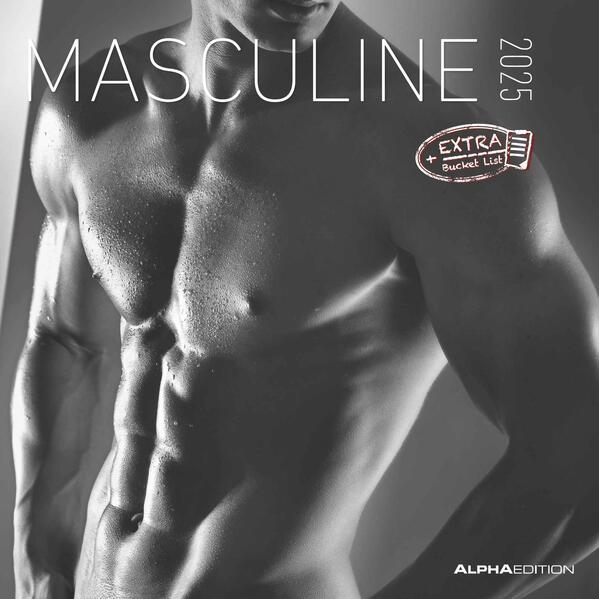 Image du produit Alpha Edition Masculine 2025 Calendrier broché, 30x30cm, calendrier mural érotique avec espace pour les (30 x 30 cm, Allemand)