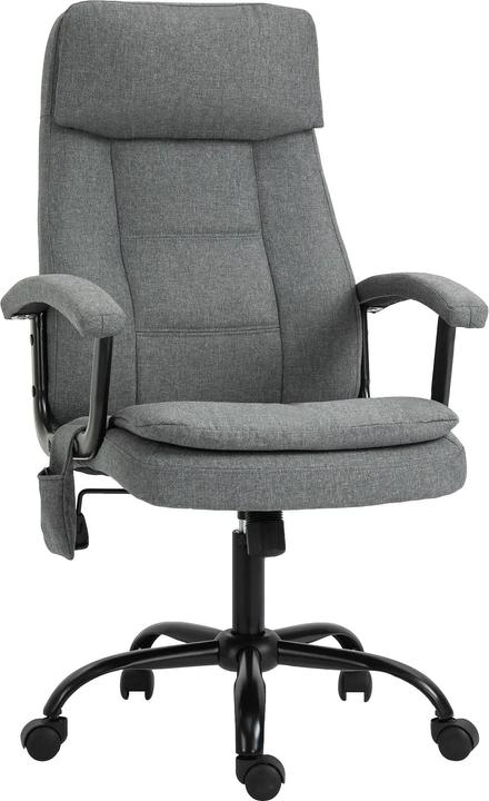 Image du produit Swisshandel24 Chaise de bureau de massage Chauffage lombaire, fonction d'inclinaison, gris clair