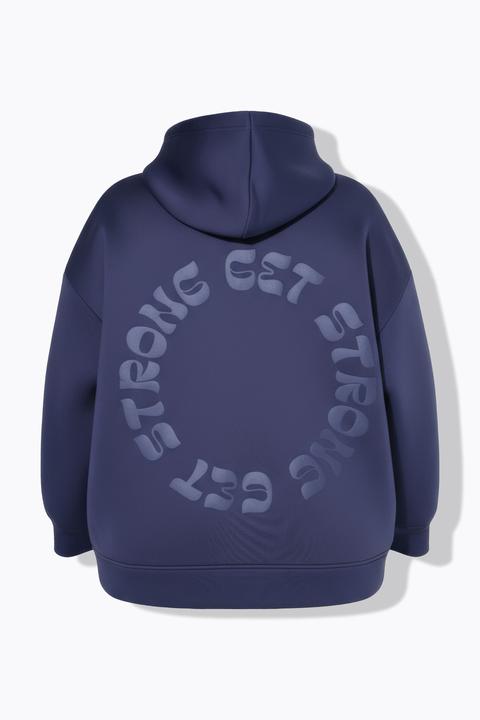 Produktbild Studio Untold Scuba-Jacke, Oversize Shape, Kapuze, toniger Print (56)