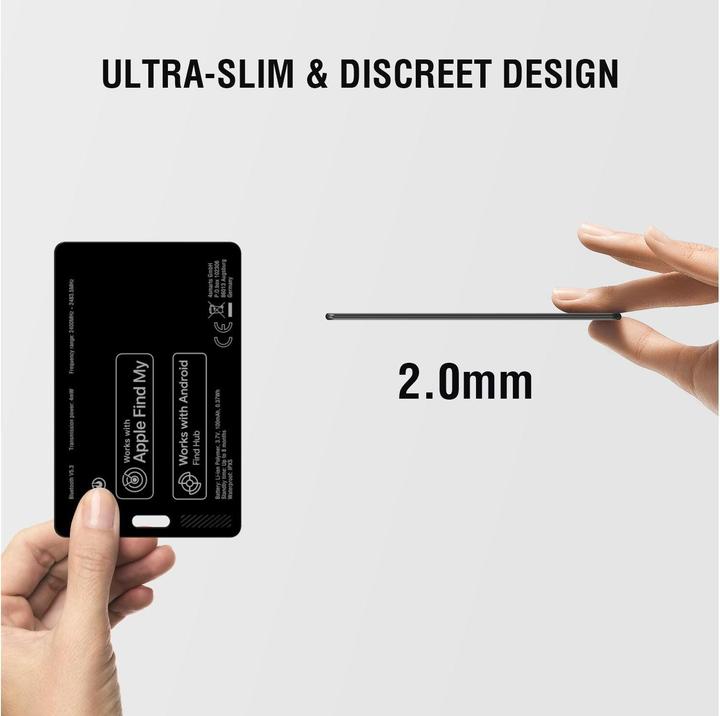Produktbild 4smarts Standort-Finder SkyTag Card Duos ReCharge black (Android, iOS, iPadOS)