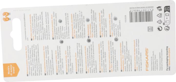 Actual product image Fiskars Manicure scissors, Rounded tips, Total length: 10 cm, Quality steel/plastic, Classic