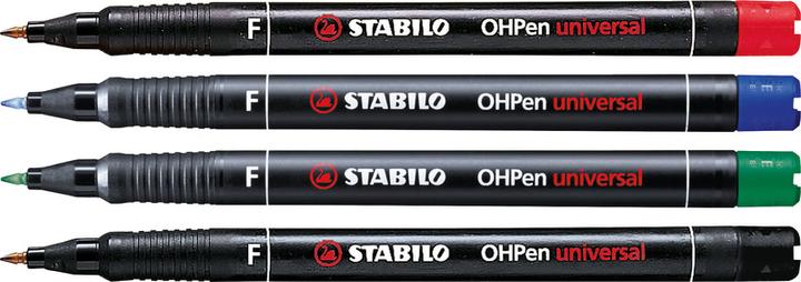 Actual product image STABILO OHPen universal foil pen permanent (Green, Red, Blue, Black, Orange, Brown, 1 mm, 6 x)