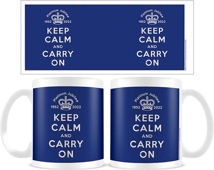 Actual product image Jubilee Coffee Mug Keep Calm Carry On 70th Anniversary