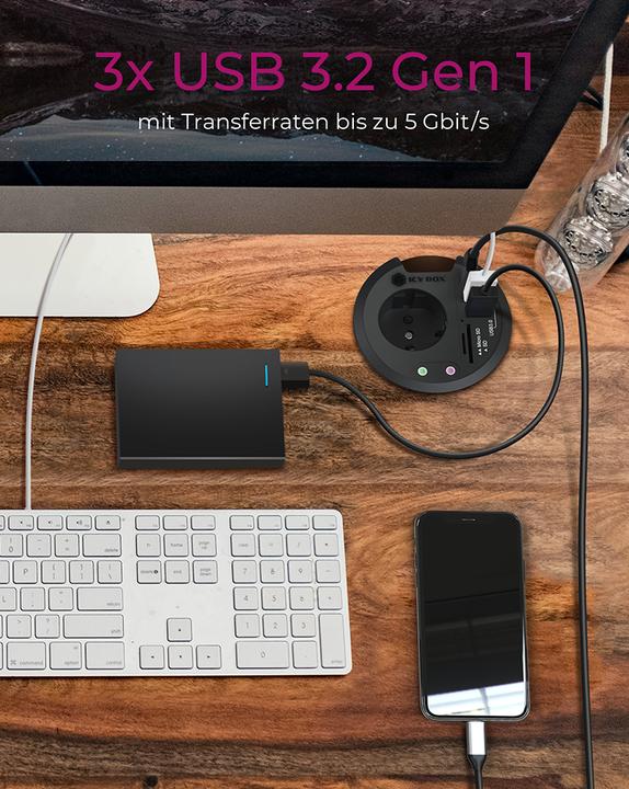 Produktbild Icy Box IB-HUB1430-CR (USB-A, 3 Ports)