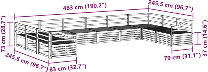 Produktbild vidaXL Outdoor-Sofa