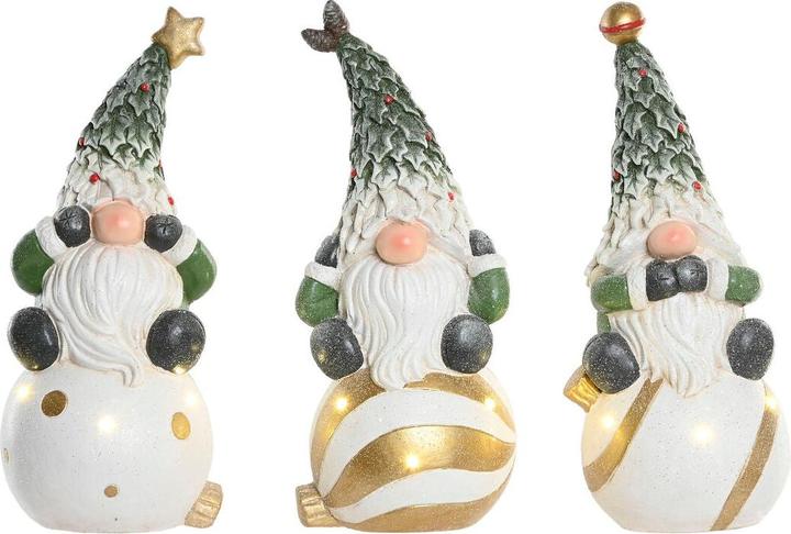Esprit Weihnachtsschmuck Weiss grün Gold Zwerg 23 X 21,5 X 55 CM (3 Stück)