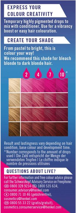 Produktbild Schwarzkopf Live Temporary Colour Drops