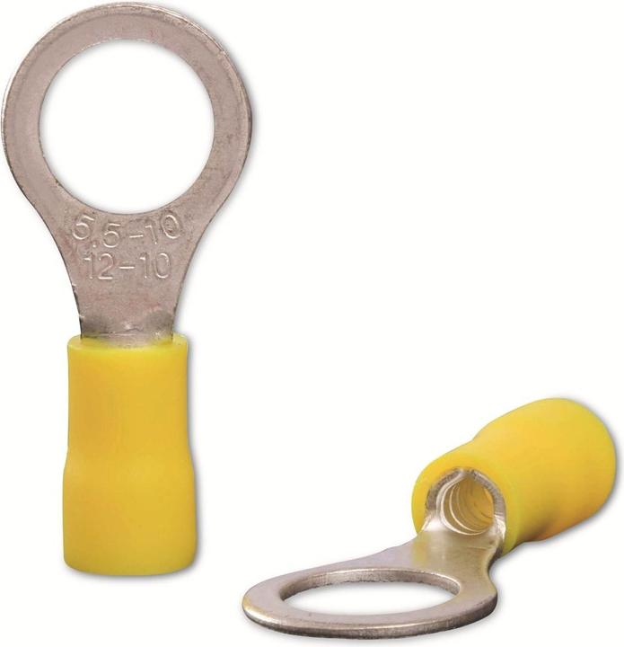 Quadrios Ring cable lugs, set of 100, M10, cross-section 4 - 6 mm²