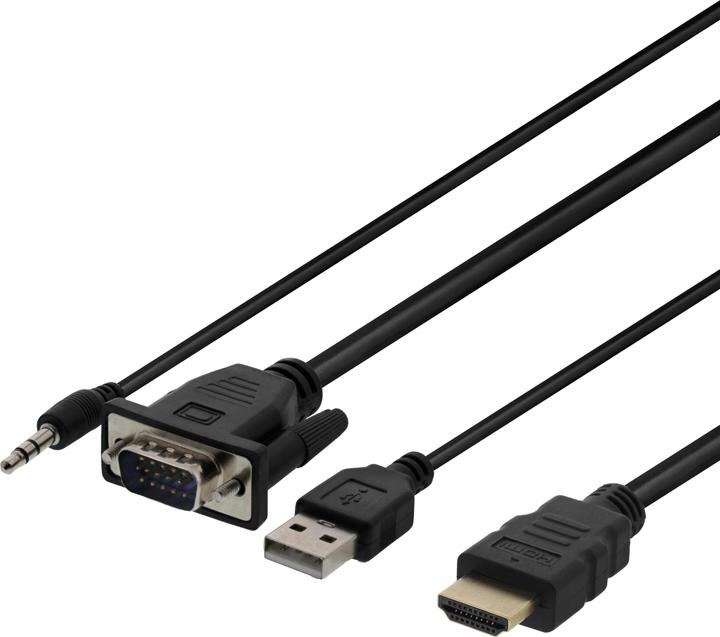 Immagine prodotto Deltaco Cavo da VGA a HDMI - 2 m (2 m)