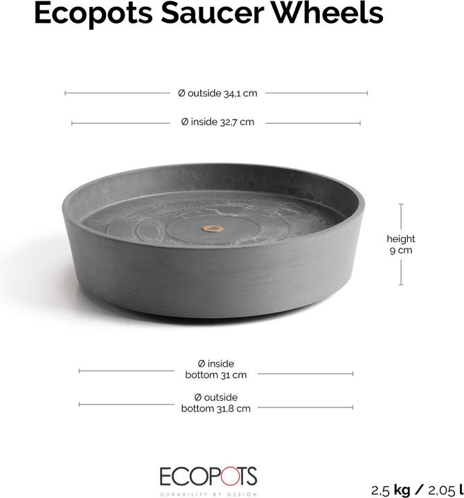 Immagine prodotto Ecopots Saucer on Wheels