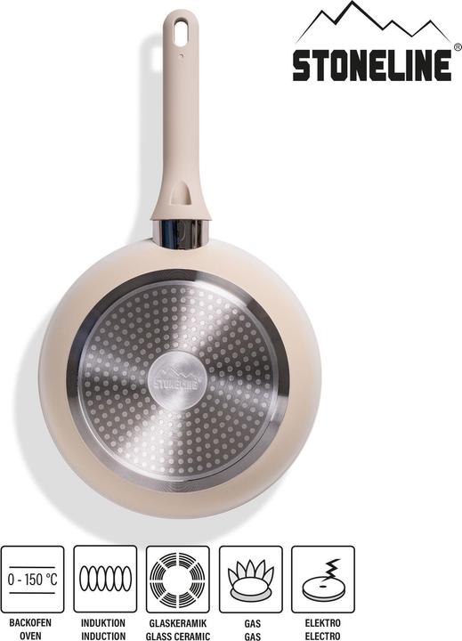 Produktbild Stoneline ® Creme Kochgeschirr-Set 11-teilig mit Deckeln, beschichtete Töpfe & Pfannen