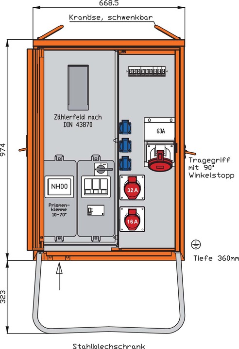 Actual product image Walther Werke Connection distribution cabinet WAV0160BR1 (1 x)