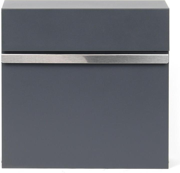 Produktbild Wiltec Briefkasten V50 Anthrazit Edelstahl 370x105x370mm pulverbeschichtet Wand