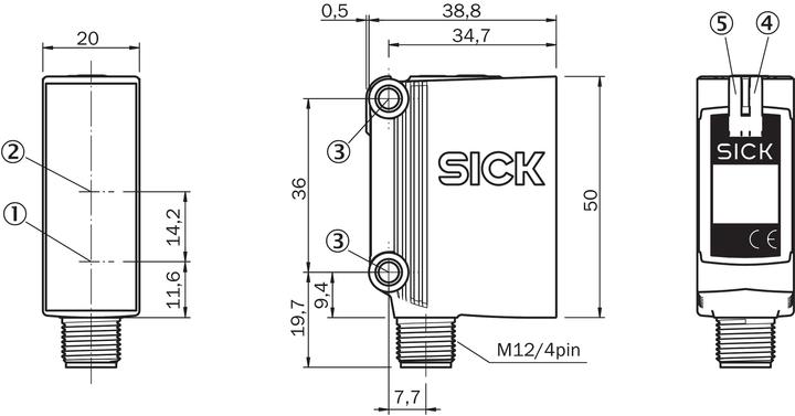 Actual product image Sick Small photoelectric sensor (17 m)