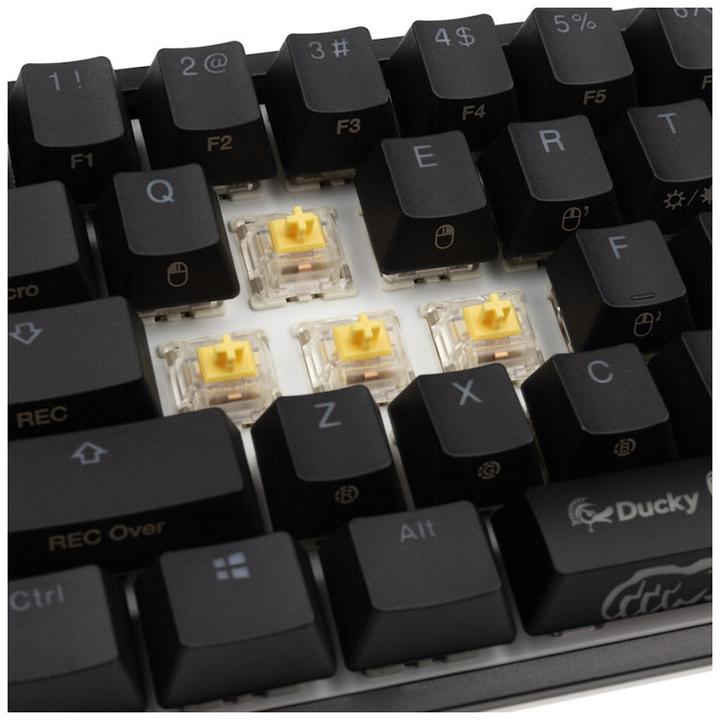 Actual product image Ducky ONE 2 Pro Mini Gaming Keyboard, RGB LED - Gateron Yellow (US) (USA, Cable)