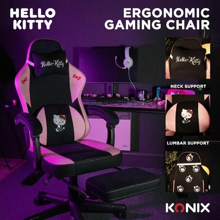 Actual product image Konix Hello Kitty Premium Gaming Chair