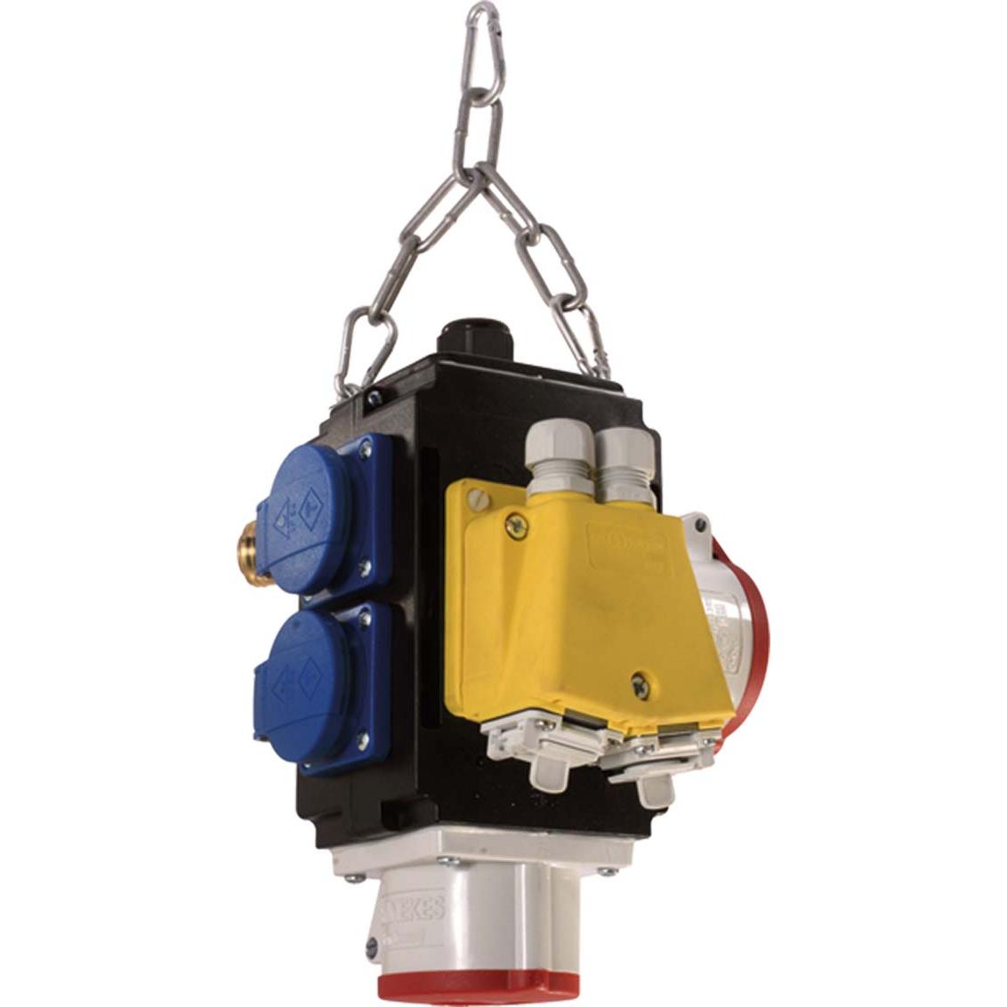 Bachmann, Steckdosenleiste, ENERGIEWURFEL2xCEE7/3 2xCEE IP44 Druckluft 1/2z 1in 2out (4 x, CEE 7/3, 0 m)