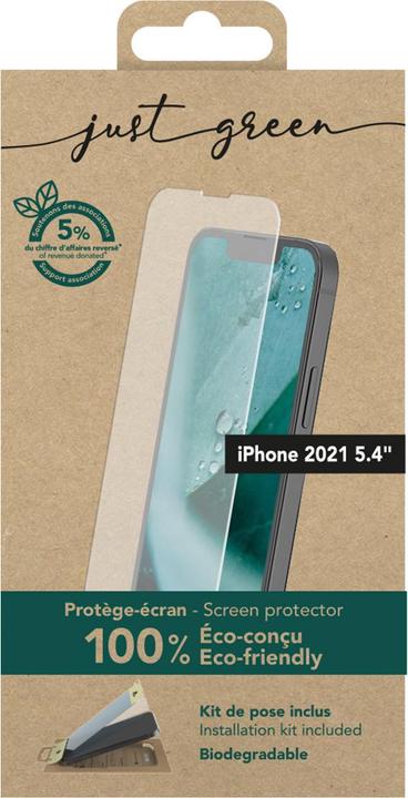Produktbild Just Green Bio Screen Protector (1 Stk., Apple iPhone 13 mini)
