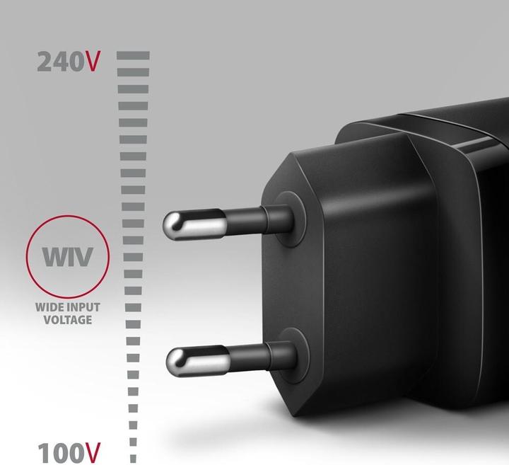 Produktbild Axagon ACU-PQ30 Ladegerät QC3.0, 4.0/AFC/FCP/PPS/Apple + PD USB-C, 30W - schwarz (30 W, 2 Ports)