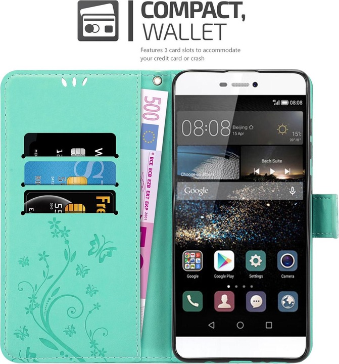 Produktbild Cadorabo Flower Book Cover (Huawei P8)