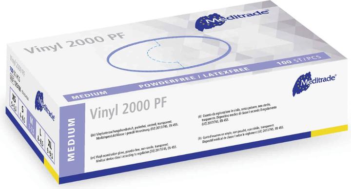 Actual product image Meditrade Vinyl 2000 PF Examination Gloves powder free (L)