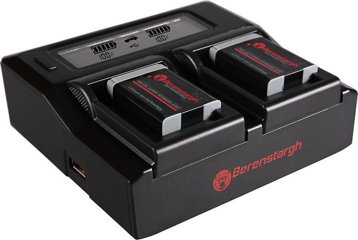 Image du produit Berenstargh Dual LCD USB Ladegerät f. Canon NB12L NB13L Legria Mini X NB12L NB13L PowerShot G1 X Mar (Chargeur de batterie d'appareil photo)