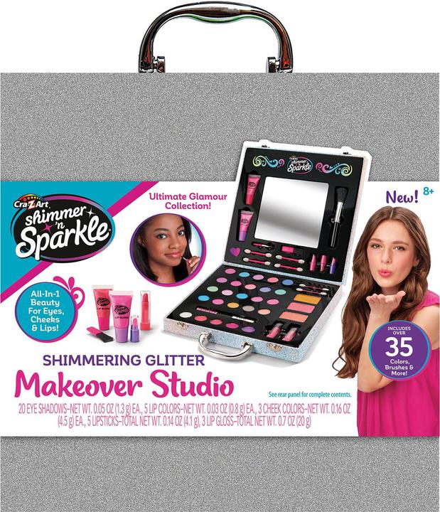 Immagine prodotto Cra-z-art Shimmer 'n Sparkle - Valigetta Makeover Studio con glitter luccicanti (17965)