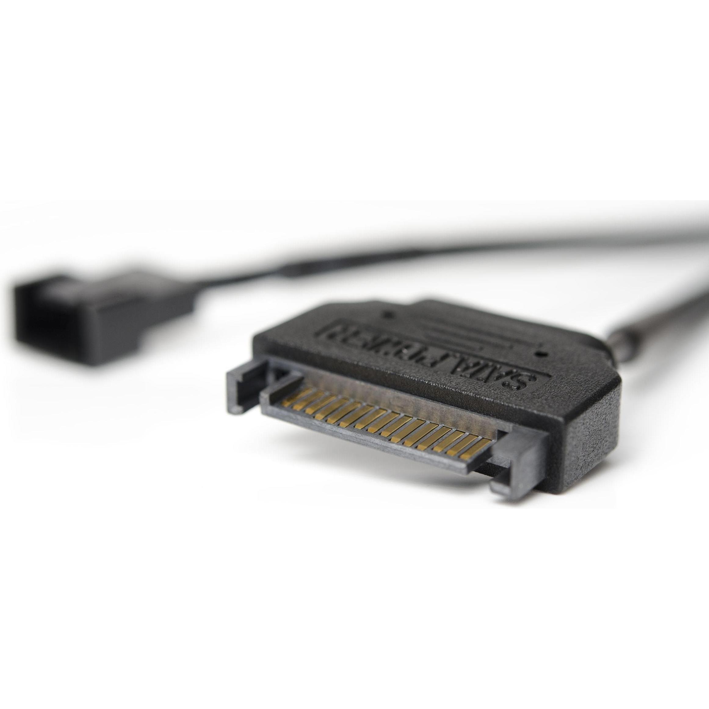 Noctua SATA 15-polig – 4-polig, Schwarz (NA-SAC5), Interne Kabel (PC)