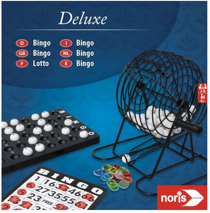 Produktbild Noris Deluxe Bingo (Deutsch, Englisch, Französisch, Italienisch, 2 - 6 Spieler)