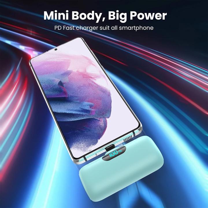 Actual product image Feob Mini Powerbank USB-C, PD 3.0 Schnelles Aufladen (5000 mAh, 15 W, 15 Wh)