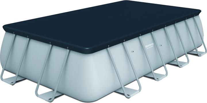 Actual product image Bestway Power Steel 56670 above ground pool Framed pool Rectangular 11532 L White (488 x 244 x 122 cm)