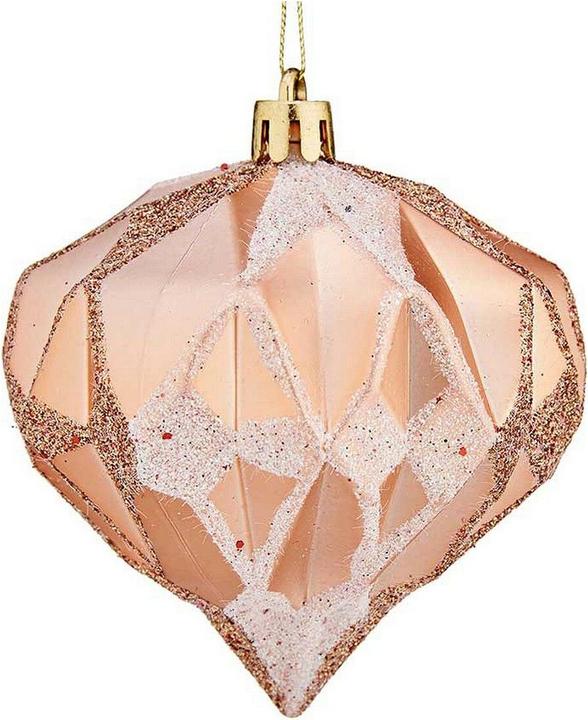 Krist+ Weihnachtsbaumkugeln Diamant Ø 8 Cm 6 Stück Kupfer Kunststoff (6 -teilig)
