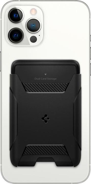 Produktbild Spigen Rugged Armor MagSafe universal magnetic card wallet black (Apple iPhone 12)