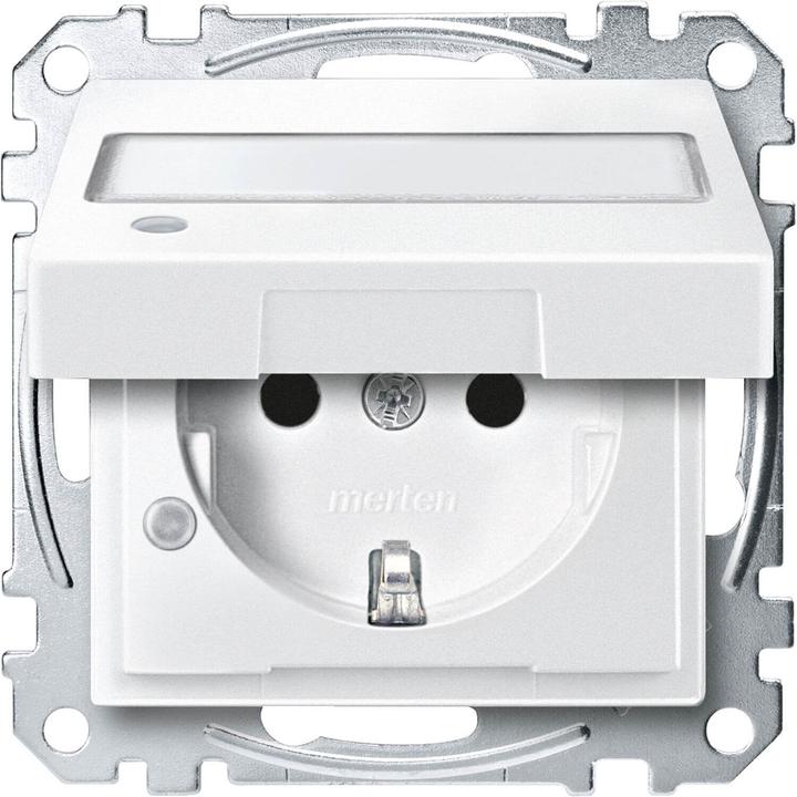 Produktbild Merten SCHUKO-Steckdose m. Klappd., Ko.Licht u. MEG2313-0419
