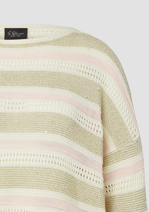 Image du produit s.Oliver Glitzernder Strickpullover mit U-Boot-Ausschnitt (XL)