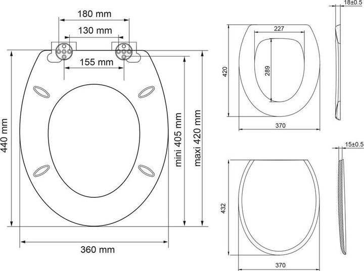 Image du produit Tiger Burley Toilet seat with lid MDF White