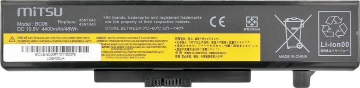 Produktbild Mitsu BATTERY BC/LE-E530 (LENOVO 4400 MAH 48 WH) - Batterie (6 Zellen, 4400 mAh)