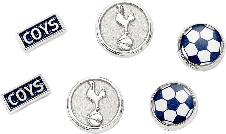 Immagine prodotto Tottenham Hotspur FC Coys Verniciato d'Argento Orecchini a Bottone Set Misura Confezione 3 (100% materiale sintetico)