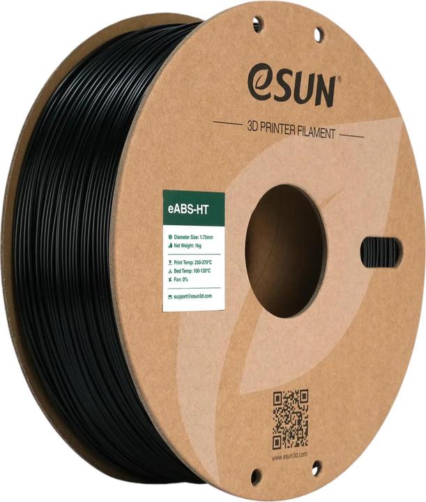 Produktbild eSUN eABS-HT Hochtemperatur Schwarz Filament 1.75mm 1Kg (ABS, 1.75 mm, 1000 g, Schwarz)