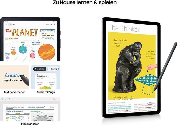 Produktbild Samsung Galaxy Tab S6 Lite (2022) (4G, 10.40", 128 GB, Oxford Gray)