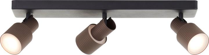 Produktbild Brilliant Cadiz LED Spotbalken 3-flammig schwarz matt/bronze gebürstet (350 lm, GU10)