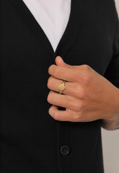 Immagine prodotto Kuzzoi Anello Basic Cool Signet Ring Uomo Argento 925 opaco (62, 925 Argento)