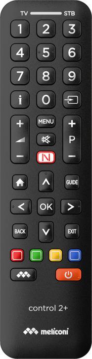 Meliconi Control 2+ telecomando IR Wireless TV, Set-top box TV Pulsanti (Telecomando universale, Infrarossi)