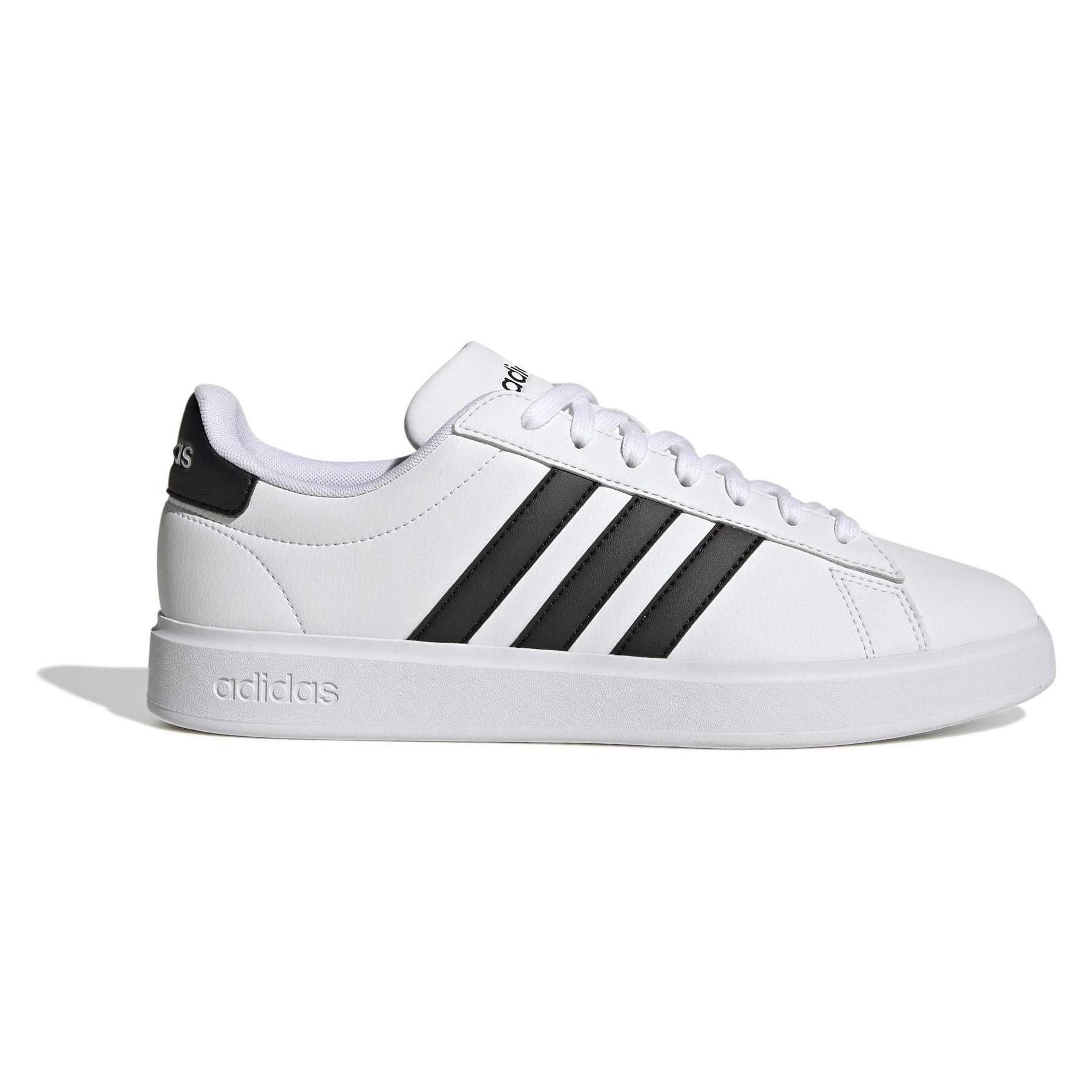 Adidas, Herren, Sneakers, Grand Court 2.0, Ftwwht/Cblack/ Ftwwht/Cblack/Ftwwht 10.5, Weiss, Schwarz, (45)