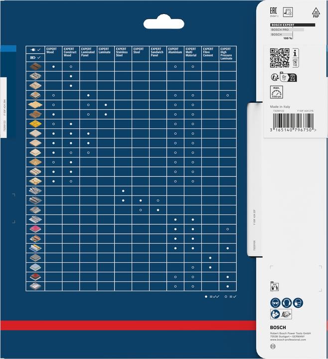 Image du produit Bosch Professional Zubehör Lame de scie circulaire Expert for Aluminium, 210 x 30 x 2,6 mm, 54
