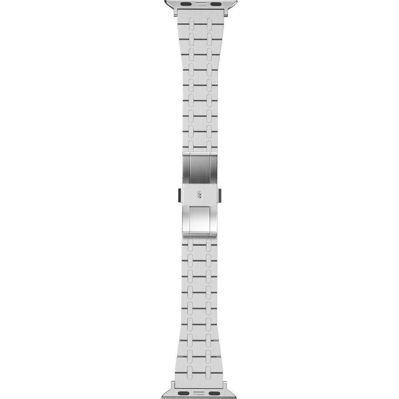 Strap-it Stahlarmband (Edelstahl, Apple Watch), Uhrenarmband, Silber