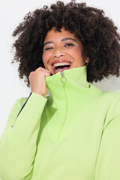 Actual product image Angel of Style Knitted sweater with double-faced knit and zip-up collar (56)